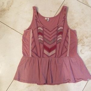 Element knit peplum top